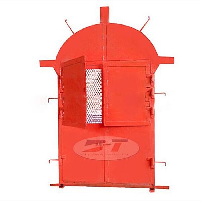 廠家定制礦用井下圓弧頂雙開防火柵欄門 平頂雙開防火門